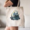 Cute Manatee Reading Book Bookworm Readers Manatee Lover Canvas Tote Bag