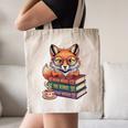 Cute Nerdy Fox Read Books Be Kind Stay Weird Book Club Premium Tri-Blend Canvas Tote Bag