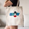 Cute Snowman Let It Snow I Have Books Reader Canvas Tote Bag