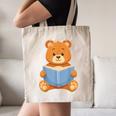 Cute Teddy Bear Reading Book Adorable For Readers Canvas Tote Bag