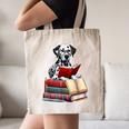 Dalmatian Reading Books Matching Bookworm Readers Librarian Canvas Tote Bag