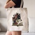 Dog Book Flower Canvas Tote Bag Dog Book Flower Canvas Tote Bag