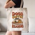 Dogs Coffee Reading Book Lover Canvas Tote Bag