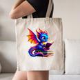 Dragon Reading a Book Bookworm Book Lover Canvas Tote Bag