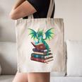 Dragon Reading Books Fantasy Lovers Mythical Creatures Canvas Tote Bag Dragon Reading Books Fantasy Lovers Mythical Creatures Canvas Tote Bag