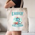 Easily Distracted By Books And Dragons Nerds Canvas Tote Bag