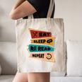 Eat Sleep Read Repeat Reading Books Reader Bookworm Canvas Tote Bag