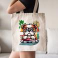 English Bulldog Reading a Book Dog Canvas Tote Bag English Bulldog Reading a Book Dog Canvas Tote Bag