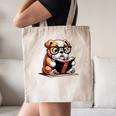 English Bulldog Reading a Book Dog For Men Women Girls Kids Canvas Tote Bag English Bulldog Reading a Book Dog For Men Women Girls Kids Canvas Tote Bag