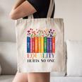 Equality Hurts No One LGBTQ Pride Books And Flowers Canvas Tote Bag Equality Hurts No One LGBTQ Pride Books And Flowers Canvas Tote Bag