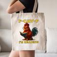 F-CAW-F I'm Reading Chicken Book Lover Introvert Meme Canvas Tote Bag