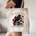 F-CAW-F I'm Reading Crow Book Lover Introvert Meme Canvas Tote Bag