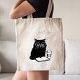 First Of All I’m A Delight Cute Cat Books Coffee Humor Canvas Tote Bag