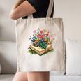 Floral Book Bloom Wildflowers Literature Nature Fantasy Canvas Tote Bag Floral Book Bloom Wildflowers Literature Nature Fantasy Canvas Tote Bag