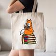 Fox Books Read Reading Librarian America Men Women Kids Canvas Tote Bag
