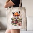 Fox Read Books Be Kind Stay Weird Reader Cute Nerd Bookworm Canvas Tote Bag