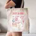 Girl Who Loves Cats And Books Cute Canvas Tote Bag Girl Who Loves Cats And Books Cute Canvas Tote Bag