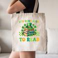 Goods Luck Read Librarian Book Patrick Days Shamrock Clover Canvas Tote Bag