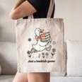 Goose With Books Cute Bookworm Reader Canvas Tote Bag