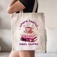 Where Hearts Groovy Meet Stories Coffee Books Valentines Day Canvas Tote Bag Where Hearts Groovy Meet Stories Coffee Books Valentines Day Canvas Tote Bag