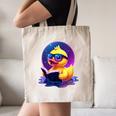 Humor Rubber Duck Reading Book Canvas Tote Bag