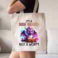 I'm A Book Dragon Not A Worm Canvas Tote Bag I'm A Book Dragon Not A Worm Canvas Tote Bag
