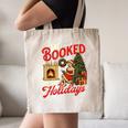 I'm Booked For The Holidays Christmas Reading Bookworm Xmas Canvas Tote Bag I'm Booked For The Holidays Christmas Reading Bookworm Xmas Canvas Tote Bag