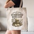Introverted Book Club Member Anti Social Reader Canvas Tote Bag