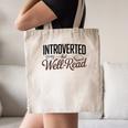 Introverted But Well-Read Book Lover Canvas Tote Bag