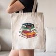 It's a Good Day To Read a Book Floral Stack Tee Canvas Tote Bag