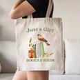 Just a Girl Who Loves Books And Birds Book Reading Bird Love Canvas Tote Bag