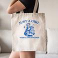 Just a Girl Who Loves Books Book Lover Bookish Canvas Tote Bag