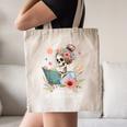 Just A Girl Who Loves Books Messy Bun Book Skeleton Bookworm Canvas Tote Bag