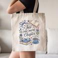 Just One More Chapter Book Lover Reading Quote Canvas Tote Bag