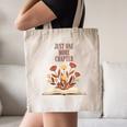 Just One More Chapter Book Lovers Floral Canvas Tote Bag