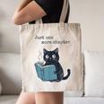 Just One More Chapter Bookworm Cat Book Lover Canvas Tote Bag