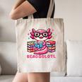 Kawaii Axolotl Readsolotl Book Lover Reading Bookworm Girls Canvas Tote Bag