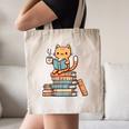 Kawaii Cat Coffee Books Teacher Men Women Girls Kids Canvas Tote Bag
