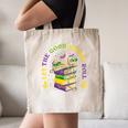 Let The Good Books Roll Mardi Gras Reading Canvas Tote Bag