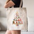 Library Books Christmas Tree Teacher Xmas Snowflake Canvas Tote Bag Library Books Christmas Tree Teacher Xmas Snowflake Canvas Tote Bag