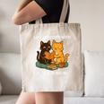 Life Is Better With Cats And Books Cute Cat Lover Canvas Tote Bag