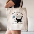 Life Is Better With Yarn Cats And Books Canvas Tote Bag