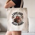 Love God Drink Coffee Read Books – Vintage Spiritual Reading Canvas Tote Bag