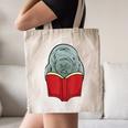 Manatee Reading Books Sea Animal Manatee Canvas Tote Bag