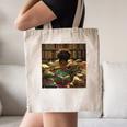 Melanin Afro Women Educated Reading Book History Girls Canvas Tote Bag