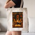 Melanin Girl Locs Book Lover Librarian Teacher Student Canvas Tote Bag