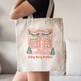 A Very Merry Bookmas Cozy Christmas Bookstore Holiday Cute Canvas Tote Bag