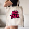 No Small Talk Zone – Introvert Quote Canvas Tote Bag