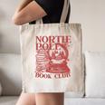 North Pole Book Club Christmas Canvas Tote Bag North Pole Book Club Christmas Canvas Tote Bag