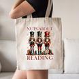 Nuts About Reading Nutcracker Reading Book Lover Christmas Canvas Tote Bag